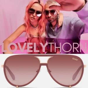 QUAY // ltd ed matte berry frame brown pink fade lens luxe aviator sunglasses